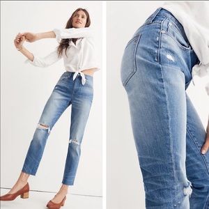Madewell high rise slim boy jean